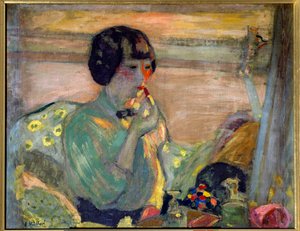Comica francese Marthe Mellot (1870-1947) truccata da Edouard Vuillard