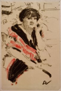 Mezza figura di una donna seduta da Edouard Vuillard
