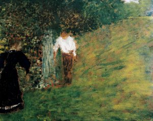 Uomo e donna vicino a un albero da Edouard Vuillard