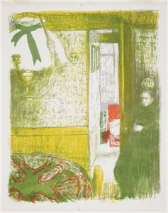 Interno con lampada appesa