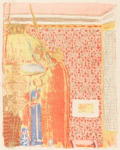 Interno con carta da parati rosa III da Edouard Vuillard