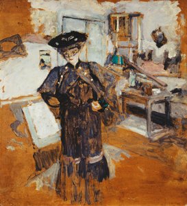 Dame à la Voilette, les Mains sur les Hanches da Edouard Vuillard