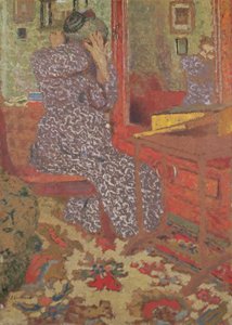 Madame Vuillard che si sistema i capelli, 1900 da Edouard Vuillard