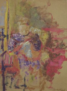 Madame Vuillard che cuce, c.1905 da Edouard Vuillard