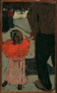 Ragazza con sciarpa rossa da Edouard Vuillard