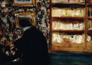 Monsieur Natanson nella Biblioteca da Edouard Vuillard