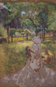 Madre e figlio nel giardino da Edouard Vuillard