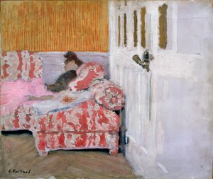 Sul divano La stanza bianca da Edouard Vuillard