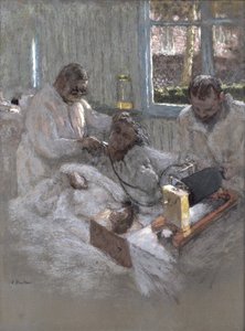 Il cardiologo Henri Vaquez (1860-1936) e il suo assistente, il dottor Parvu, a la Pitie, c.1918-21 da Edouard Vuillard