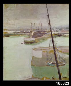 Il porto di Honfleur da Edouard Vuillard