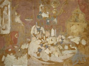 Il tavolo (olio su cartone) da Edouard Vuillard