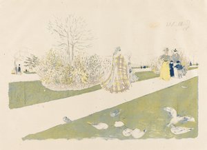 Il Giardino delle Tuileries, pubblicato 1896 da Edouard Vuillard
