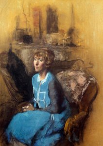 Il vestito blu, XX secolo (acquerello) da Edouard Vuillard