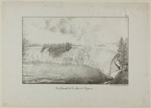 Vista sulle cascate del Niagara da Edouard de Montule