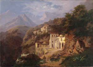 Il Monastero dei Cappuccini a Cava (Salerno) 1838 da Edouard de Vigne