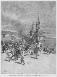 Rivoluzione Di Messina In Occasione Del Colera Del 1837 da Edouardo Matania
