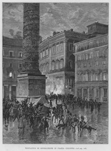 Tentativo di Rivoluzione in Piazza Colonna da Edouardo Matania