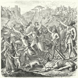 Invasione del territorio romano da parte dei Cimbri, fine II secolo a.C. da Eduard Bendemann