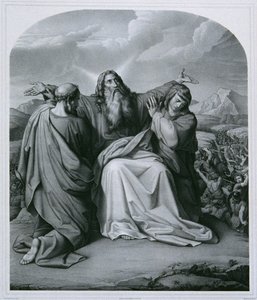 Mosè che prega per la vittoria da Eduard Friedrich Leybold
