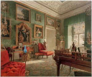 Stanza verde nel castello di Berlino da Johann Philipp Eduard Gartner
