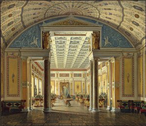 Interni del Nuovo Ermitage. La Sala dei Cammei, 1854 da Eduard Hau