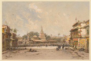 Strada a Bombay da Eduard Hildebrandt