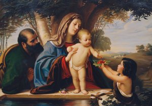 Sacra Famiglia con Giovanni bambino da Eduard Jakob von Steinle