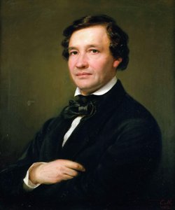 Ritratto del pianista e compositore Wilhelm Taubert 1811-1891, 1862 da Eduard Magnus
