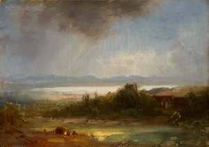 Castello di Starnberg con lago di Würm da Eduard Schleich der Ältere