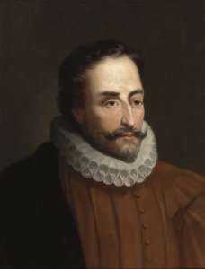 Ritratto di Miguel de Cervantes (1547-1616), poeta e drammaturgo spagnolo, di Eduardo Balaca y Orejas-Canseco, ca 1877, Real Academia de la Historia, Madrid da Eduardo Balaca y Canseco
