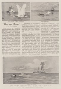 HMS Crescent, comandata da HRH il Duca di York, in mare