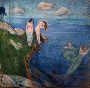 Donne che fanno il bagno