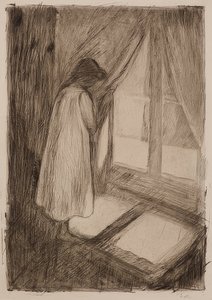 La ragazza alla finestra da Edvard Munch