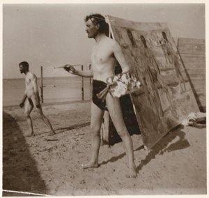 Edvard Munch sulla spiaggia a Warnemünde da Edvard Munch