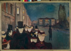 Sera su Karl Johan da Edvard Munch