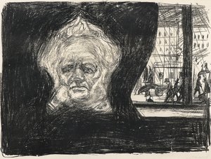 Henrik Ibsen al Caffè del Grand Hotel, 1902 da Edvard Munch