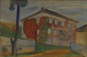 Casa con vite del Virginia rossa, c.1900