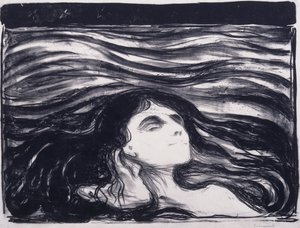 Amanti tra le onde da Edvard Munch