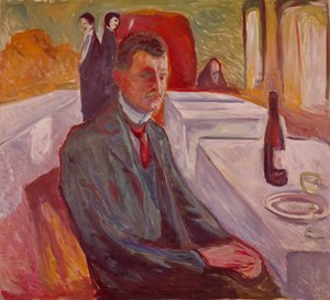 Autoritratto con vino (dipinto) da Edvard Munch