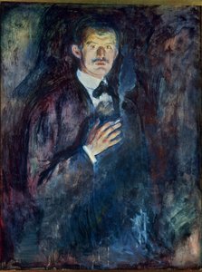 Autoritratto con sigaretta (olio su tela) da Edvard Munch