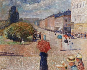 Giornata di primavera in via Karl Johan