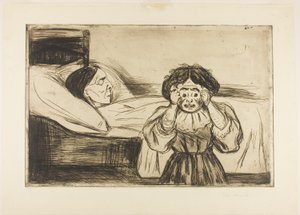 La madre morta e il suo bambino da Edvard Munch