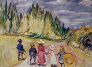 La foresta delle fiabe da Edvard Munch