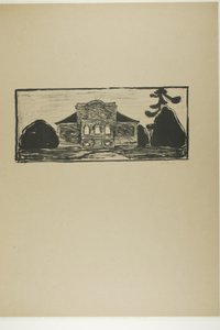 Il giardino davanti alla casa del Dr. Linde da Edvard Munch