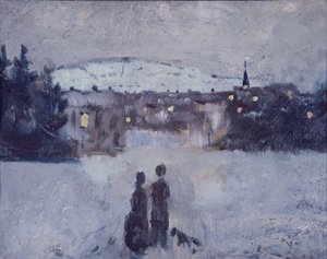 Paesaggio invernale al crepuscolo da Edvard Munch