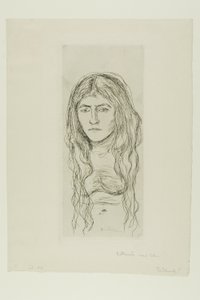 Donna con capelli lunghi da Edvard Munch