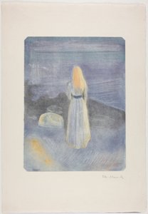 Giovane donna sulla spiaggia da Edvard Munch