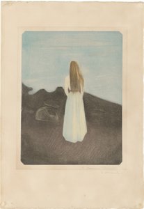 Giovane donna sulla spiaggia da Edvard Munch