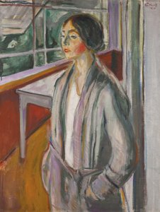 Giovane donna in veranda da Edvard Munch