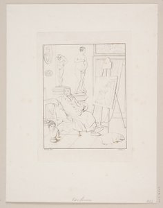 C.A. Lorentzen nel suo atelier